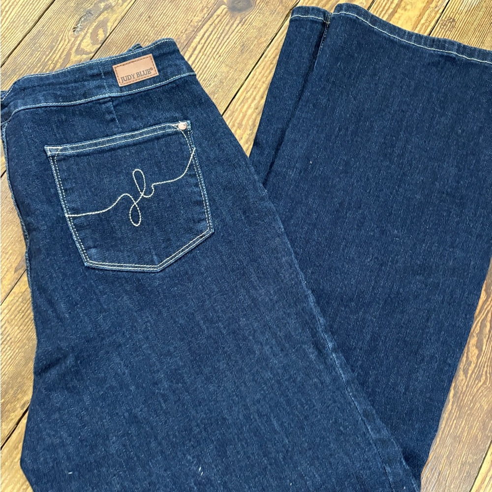 Judy Blue Dark Wash Wide Leg Jeans